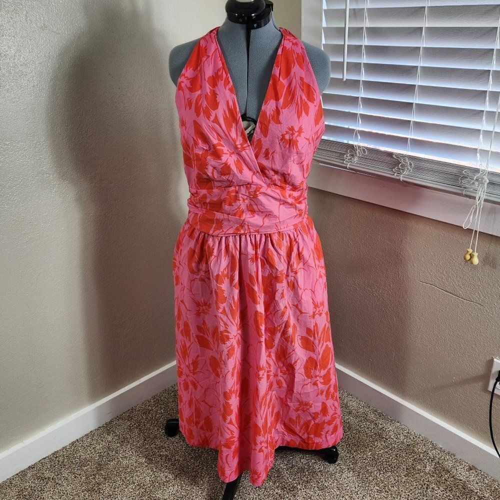 Boston Proper Cabana Dress Size 16 NWOT Floral Fit and Flare Dress